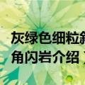 灰绿色细粒斜长角闪岩（关于灰绿色细粒斜长角闪岩介绍）