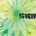 怜城辞歌词（怜城辞歌曲简介）