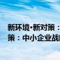 新环境·新对策：中小企业战略管理研究（关于新环境·新对策：中小企业战略管理研究简介）