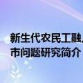 新生代农民工融入城市问题研究（关于新生代农民工融入城市问题研究简介）