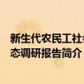 新生代农民工社会心态调研报告（关于新生代农民工社会心态调研报告简介）