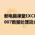 新电脑课堂EXCEL2007数据处理（关于新电脑课堂EXCEL2007数据处理简介）