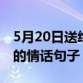 5月20日送给对象的句子（5月20日送给对象的情话句子）