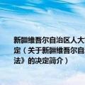 新疆维吾尔自治区人大常委会关于修改《新疆维吾尔自治区实施〈档案法〉办法》的决定（关于新疆维吾尔自治区人大常委会关于修改《新疆维吾尔自治区实施〈档案法〉办法》的决定简介）