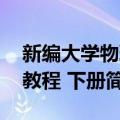 新编大学物理教程 下册（关于新编大学物理教程 下册简介）