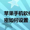 苹果手机软件加密怎么设置（苹果手机软件加密如何设置）