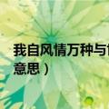 我自风情万种与世无争什么意思（我自风情万种与世无争的意思）