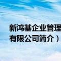 新鸿基企业管理 上海有限公司（关于新鸿基企业管理 上海有限公司简介）