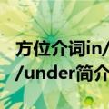 方位介词in/on/under（关于方位介词in/on/under简介）