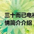 三十而已电视剧剧情介绍（三十而已电视剧剧情简介介绍）