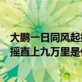 大鹏一日同风起扶摇直上九万里的意思（大鹏一日同风起扶摇直上九万里是什么含义）