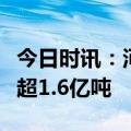 今日时讯：河北唐山港上半年外贸货物吞吐量超1.6亿吨