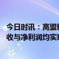 今日时讯：高盟新材：转型升级、创新驱动显成效 上半年营收与净利润均实现增长