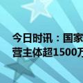 今日时讯：国家税务总局：2023年前11月全国新办涉税经营主体超1500万户