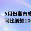 5月份期市成交“一降一增”15个品种成交量同比增超100%