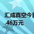 汇成真空今日涨752.95% 三机构净卖出1476.46万元