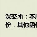 深交所：本周发出关注函4份，年报问询函58份，其他函件8份