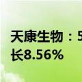 天康生物：5月生猪销售收入4.31亿元 同比增长8.56%