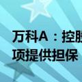 万科A：控股子公司为向交通银行申请贷款事项提供担保