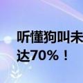 听懂狗叫未来可期：利用AI解读狗叫准确率达70%！