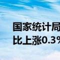 国家统计局：2024年5月份居民消费价格同比上涨0.3%