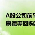 A股公司前5月合计回购金额同比翻两倍 药明康德等回购额居前