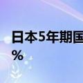 日本5年期国债收益率下跌2.5个基点至0.530%