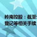 岭南控股：截至公告披露日股权无偿划转事项尚需办理过户登记等相关手续