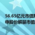 56.65亿元市值限售股今日解禁，甘肃能化、普联软件、炬申股份解禁市值居前