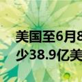 美国至6月8日当周外国央行持有美国国债减少38.9亿美元