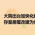 大同出台加快化解非住宅商品房库存一揽子方案 支持非居住存量房屋改建为保租房