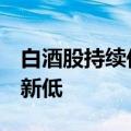 白酒股持续低迷 贵州茅台跌1.7%股价创年内新低