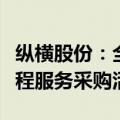 纵横股份：全资子公司被禁止参加全军物资工程服务采购活动