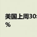 美国上周30年期按揭贷款/抵押贷款利率6.95%