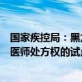 国家疾控局：黑龙江、广东、海南、重庆等地启动公共卫生医师处方权的试点工作