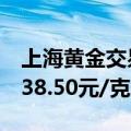 上海黄金交易所：沪纽金合约交割结算价为538.50元/克