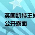 英国凯特王妃将参加伦敦活动，为半年来首次公开露面