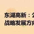 东湖高新：公司拟新增数字科技业务作为未来战略发展方向