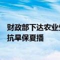 财政部下达农业生产防灾救灾资金4.43亿元支持黄淮海等地抗旱保夏播