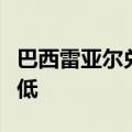 巴西雷亚尔兑美元扩大跌幅，触及年初以来新低