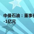 中曼石油：董事长李春第或其控制的企业计划增持5000万元-1亿元