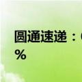 圆通速递：6月快递产品收入同比增长16.88%