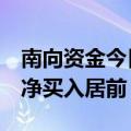 南向资金今日净买入约1亿港元，腾讯控股获净买入居前