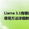 Llama 3.1有哪些功能免费吗？Meta AI最强大新模型怎么使用方法详细教程指南