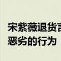 宋紫薇退货言论引争议后发文道歉：非常错误恶劣的行为