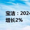 宝洁：2024财年净销售额840亿美元，同比增长2%