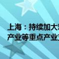 上海：持续加大对集成电路、生物医药、人工智能三大先导产业等重点产业支持力度