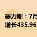 赛力斯：7月新能源汽车产量43,868辆，同比增长435.96%