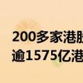 200多家港股公司密集出手，年内回购额合计逾1575亿港元