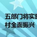 五部门将实施五大专项行动，加强金融支持乡村全面振兴